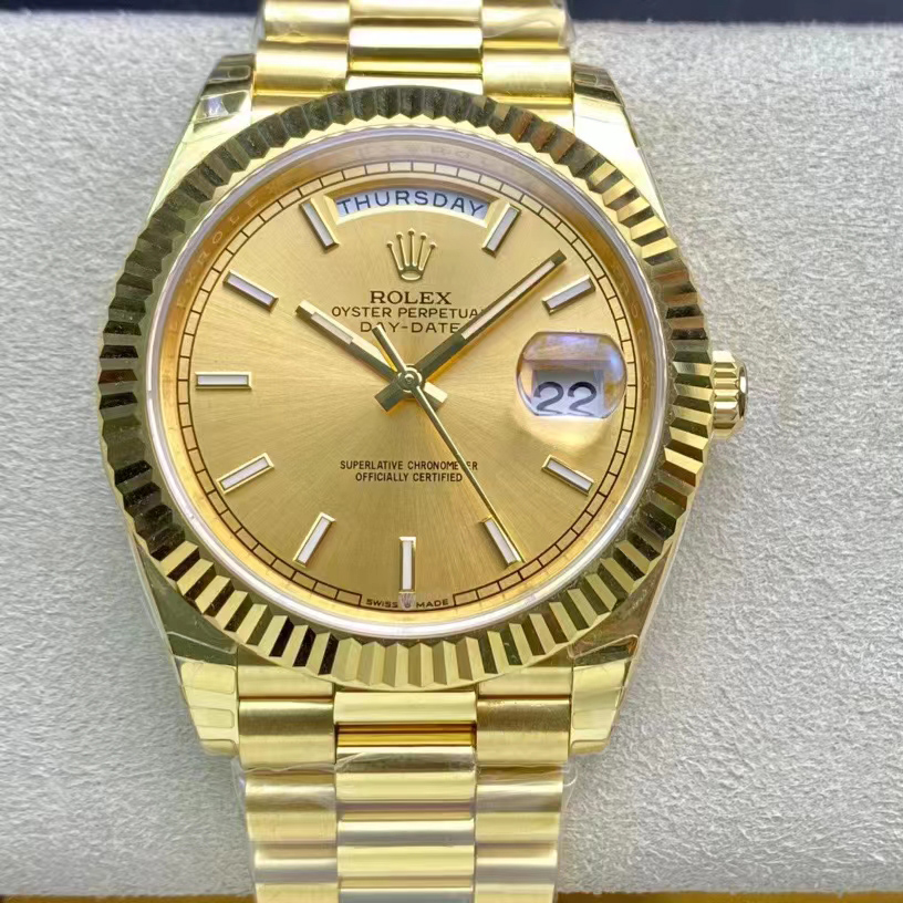 Rolex Day-Date 40 Watch In Yellow Gold - FashionPlug
