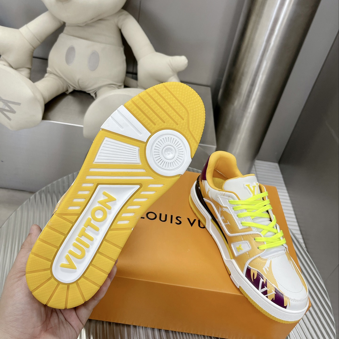 Louis Vuitton LV  Trainer Sneaker      - FashionPlug
