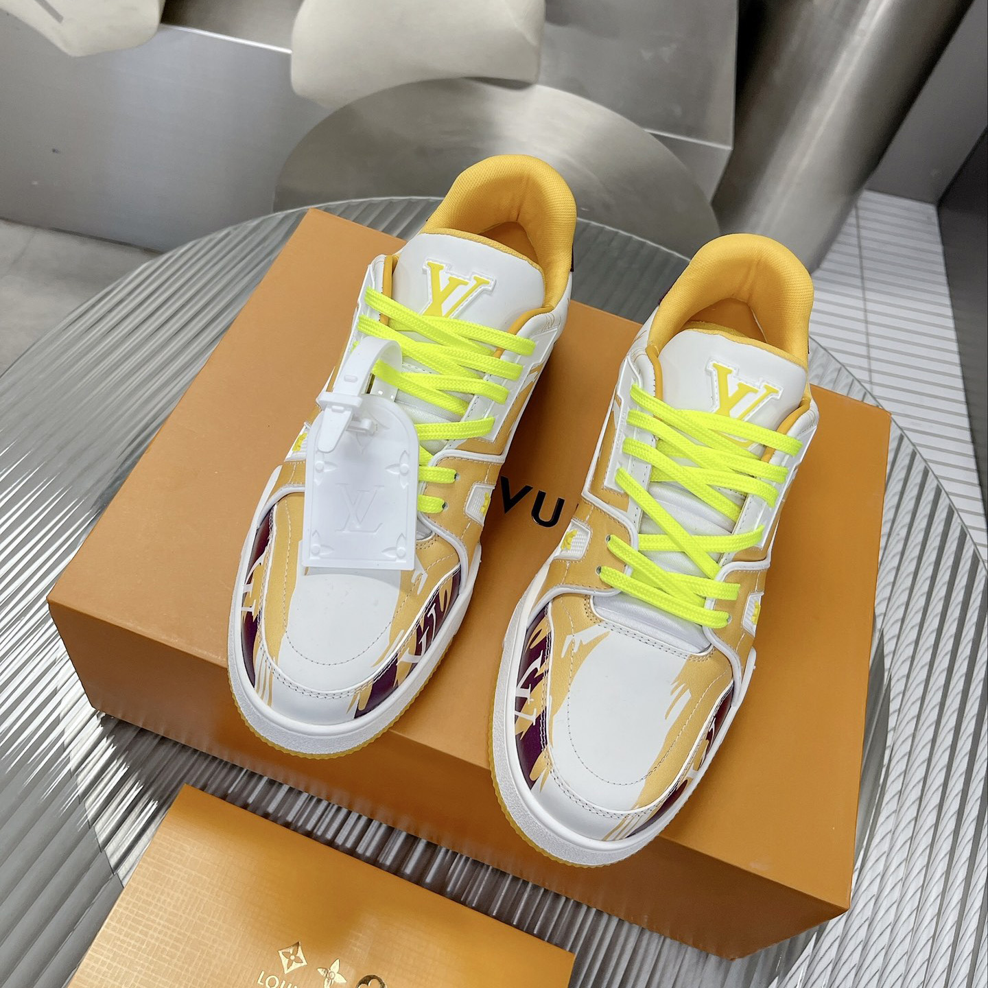 Louis Vuitton LV  Trainer Sneaker      - FashionPlug