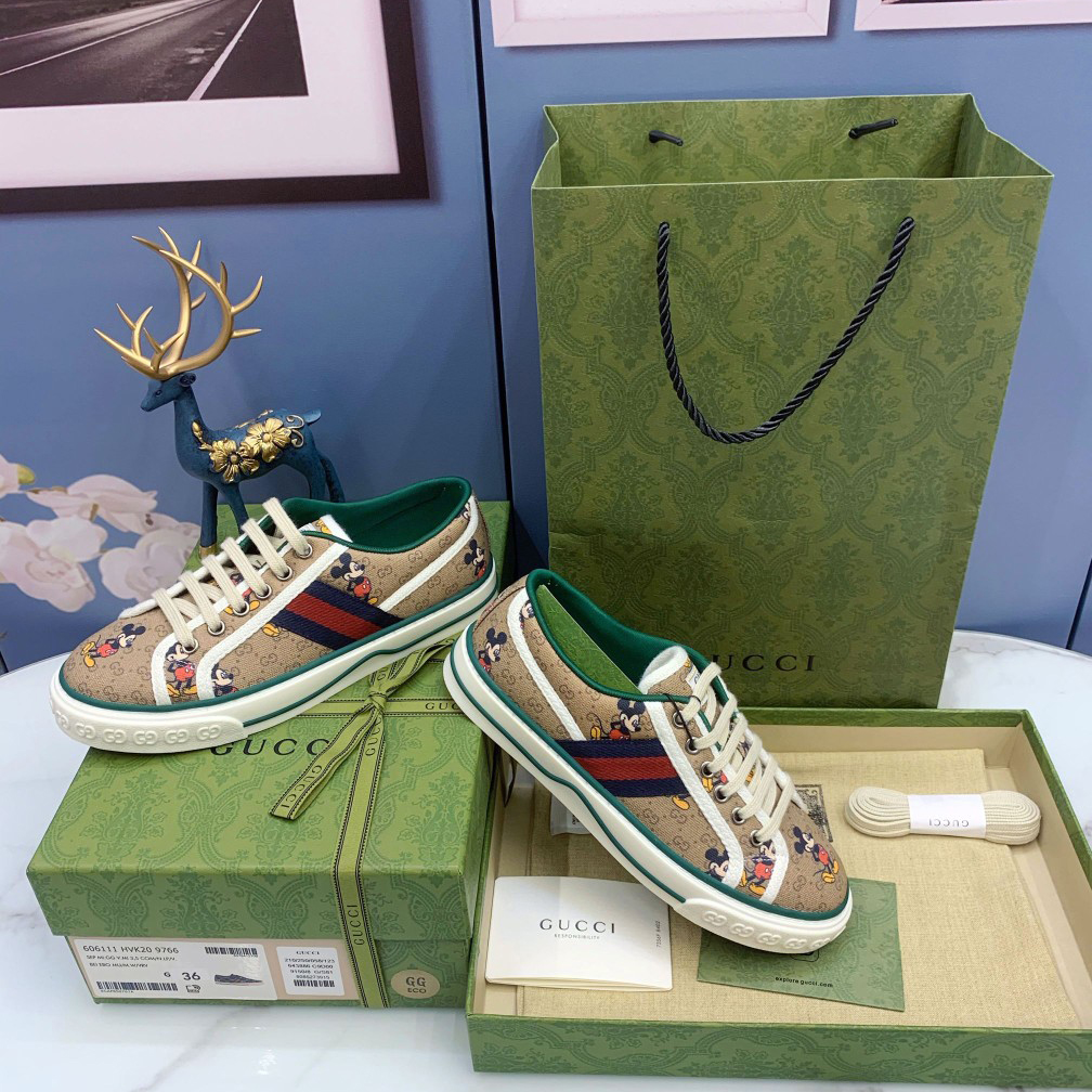 Gucci x Disney Mickey Mouse Sneakers - FashionPlug