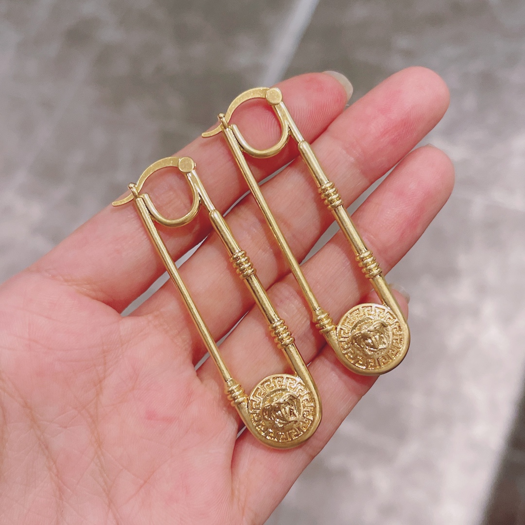 Versace Medusa Earrings - FashionPlug