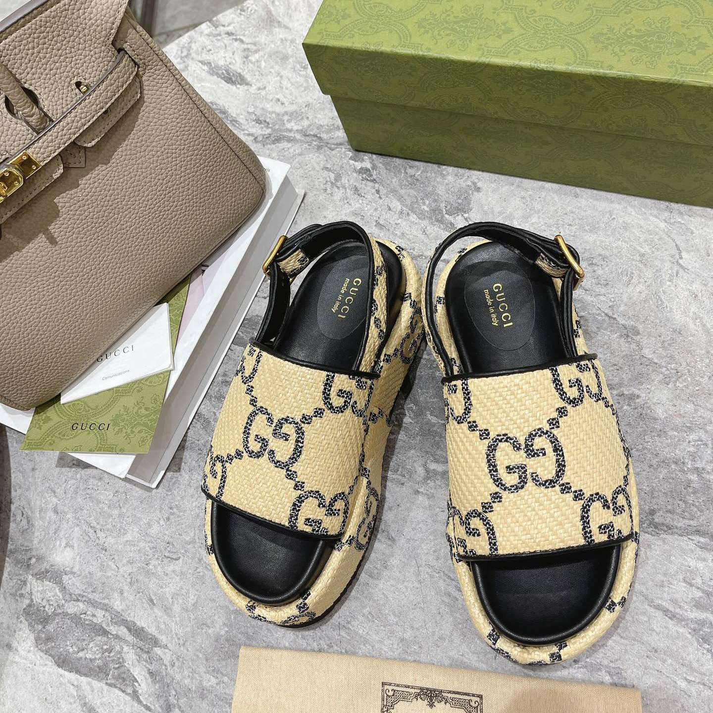 Gucci GG Platform Sandal - FashionPlug