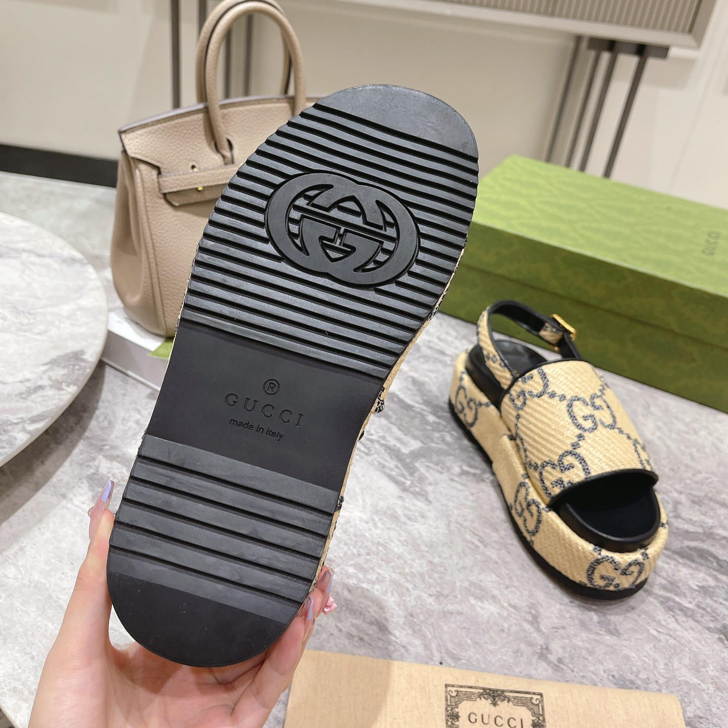 Gucci GG Platform Sandal - FashionPlug