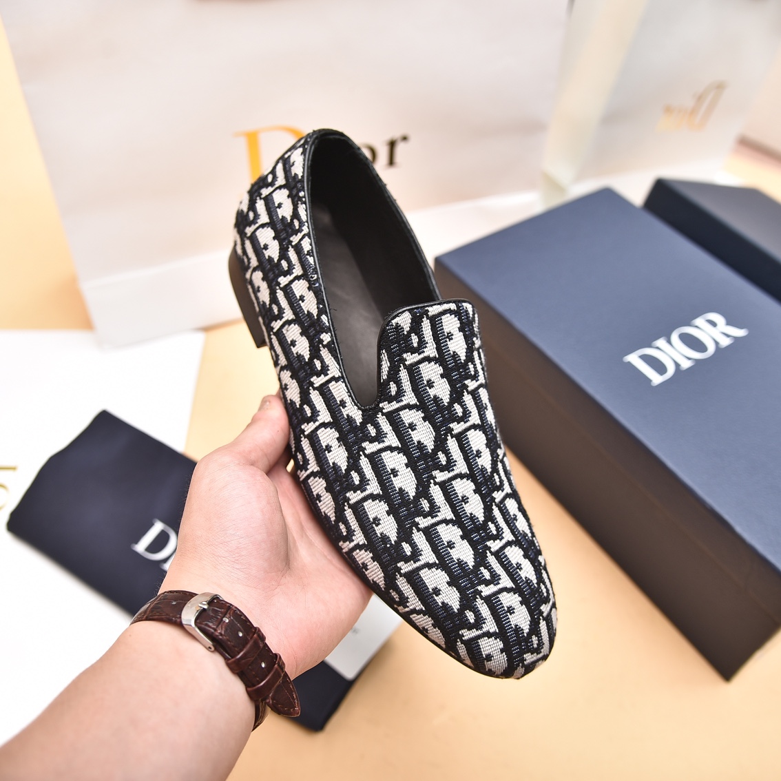 Dior Obique Jacquard Loafer - FashionPlug
