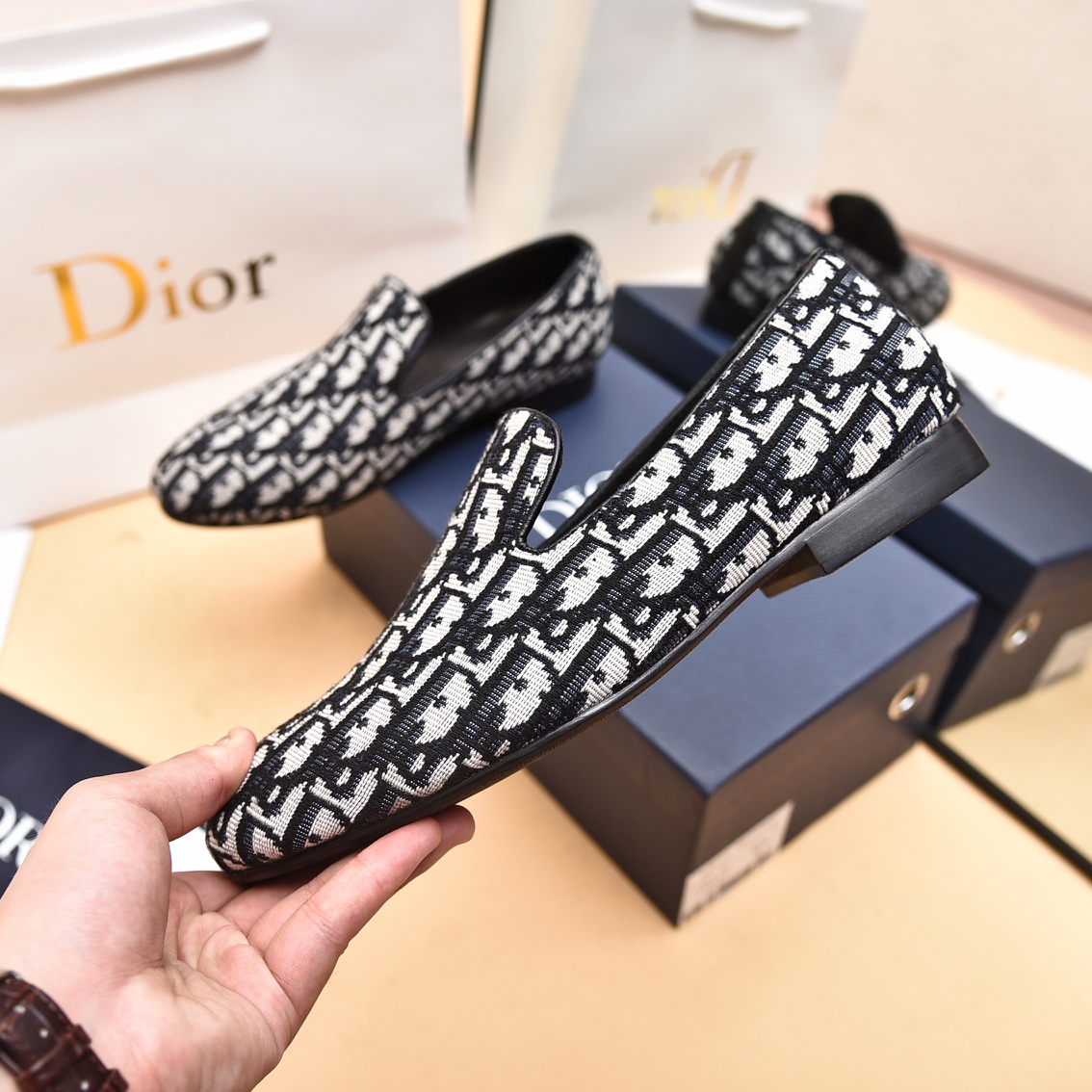 Dior Obique Jacquard Loafer - FashionPlug