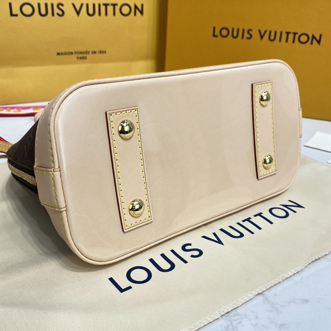 Louis Vuitton Alma BB Monogram Canvas Handbag (23.5-17.5-11.5cm)     M53152 - FashionPlug