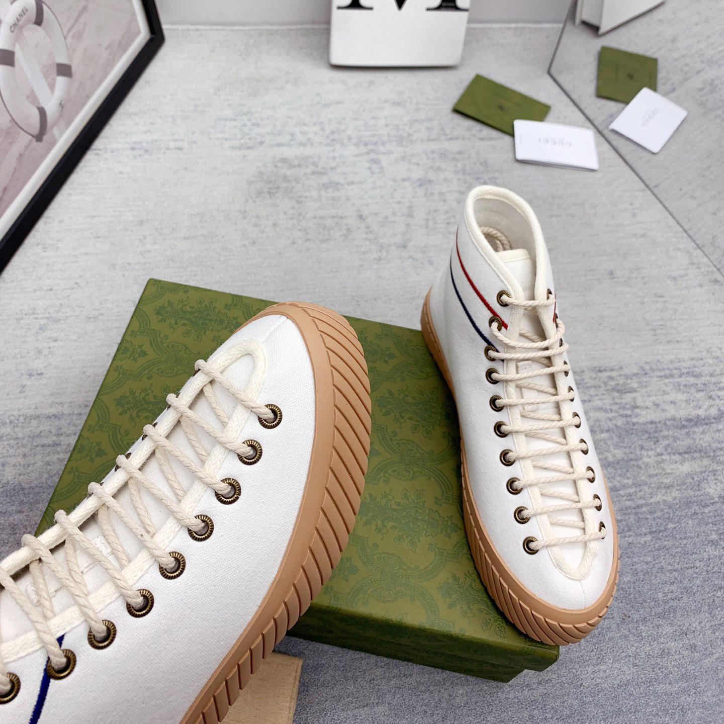 Gucci Interlocking G High-Top Sneaker - FashionPlug