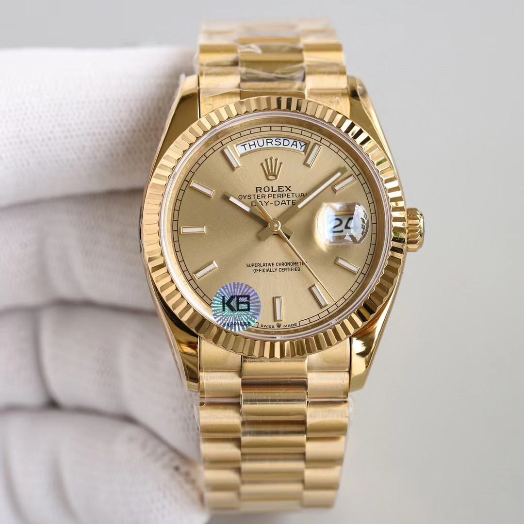 Rolex Day-Date 36 Watch In Yellow Gold - FashionPlug
