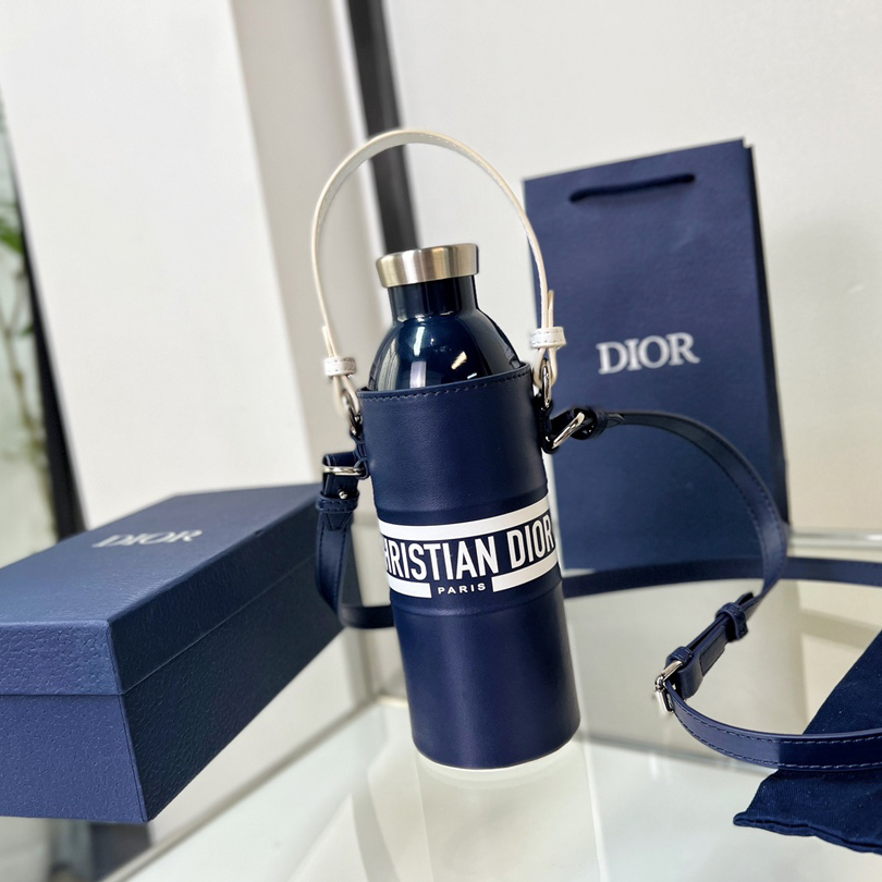 Dior Vibe Bottle Holder Blue Calfskin - FashionPlug