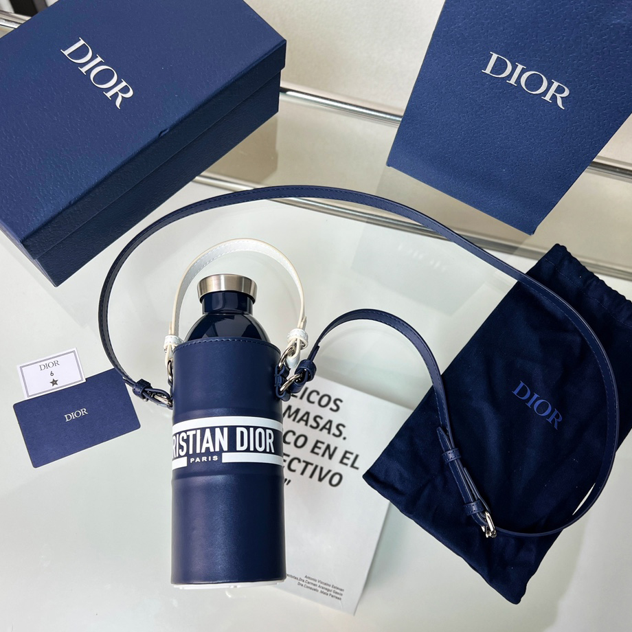 Dior Vibe Bottle Holder Blue Calfskin - FashionPlug