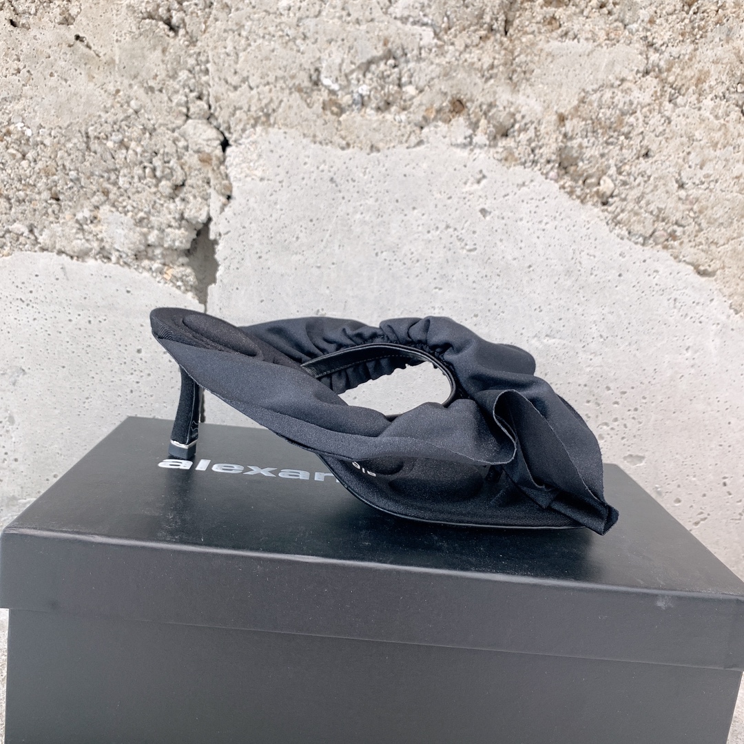 Alexander Wang Celeste 65 Ruffle Sandal In Lycra - FashionPlug