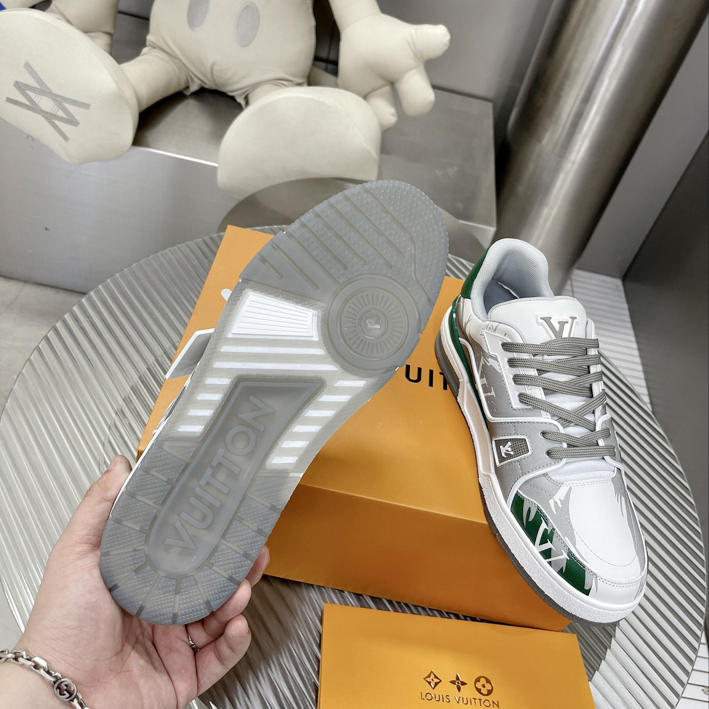 Louis Vuitton LV  Trainer Sneaker      - FashionPlug
