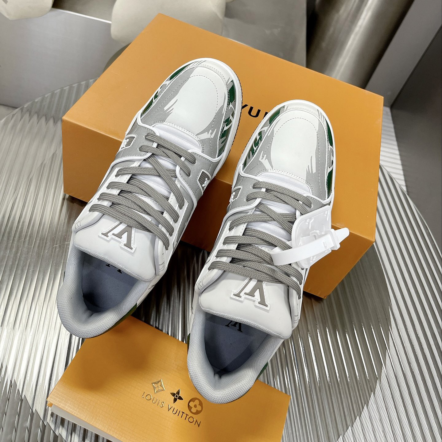 Louis Vuitton LV  Trainer Sneaker      - FashionPlug