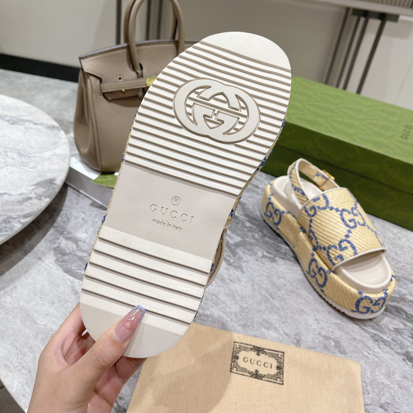 Gucci GG Platform Sandal - FashionPlug