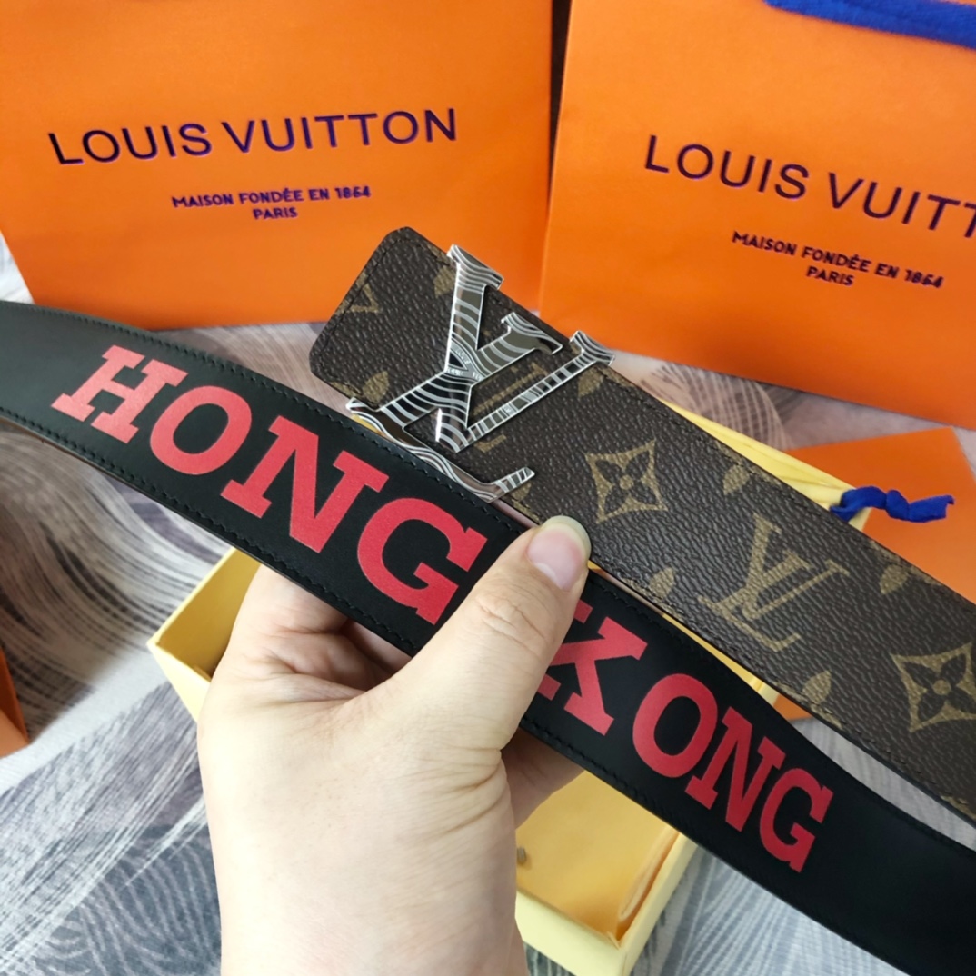 Louis Vuitton LV Pyramide Cities Exclusive 40MM Reversible Belt—Hong Kong - FashionPlug