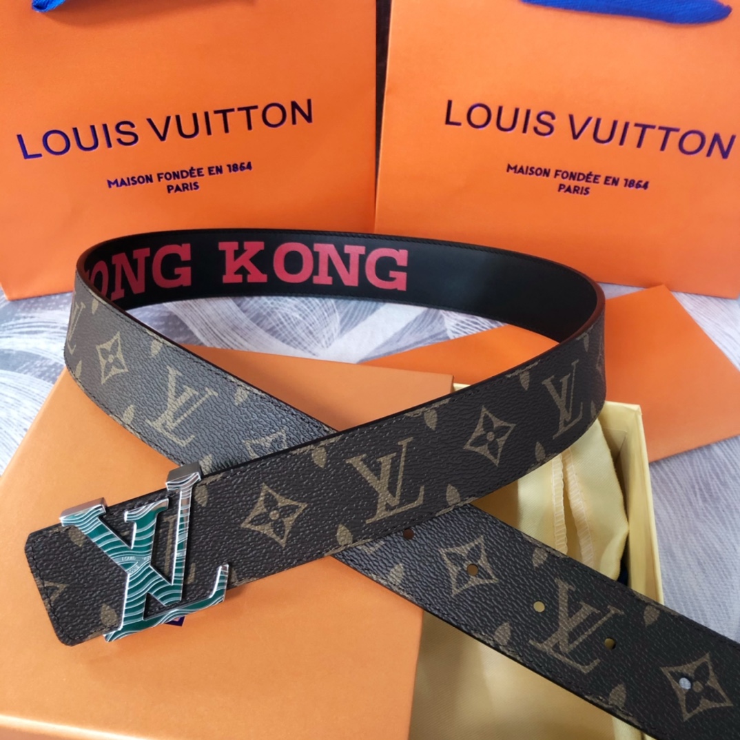Louis Vuitton LV Pyramide Cities Exclusive 40MM Reversible Belt—Hong Kong - FashionPlug