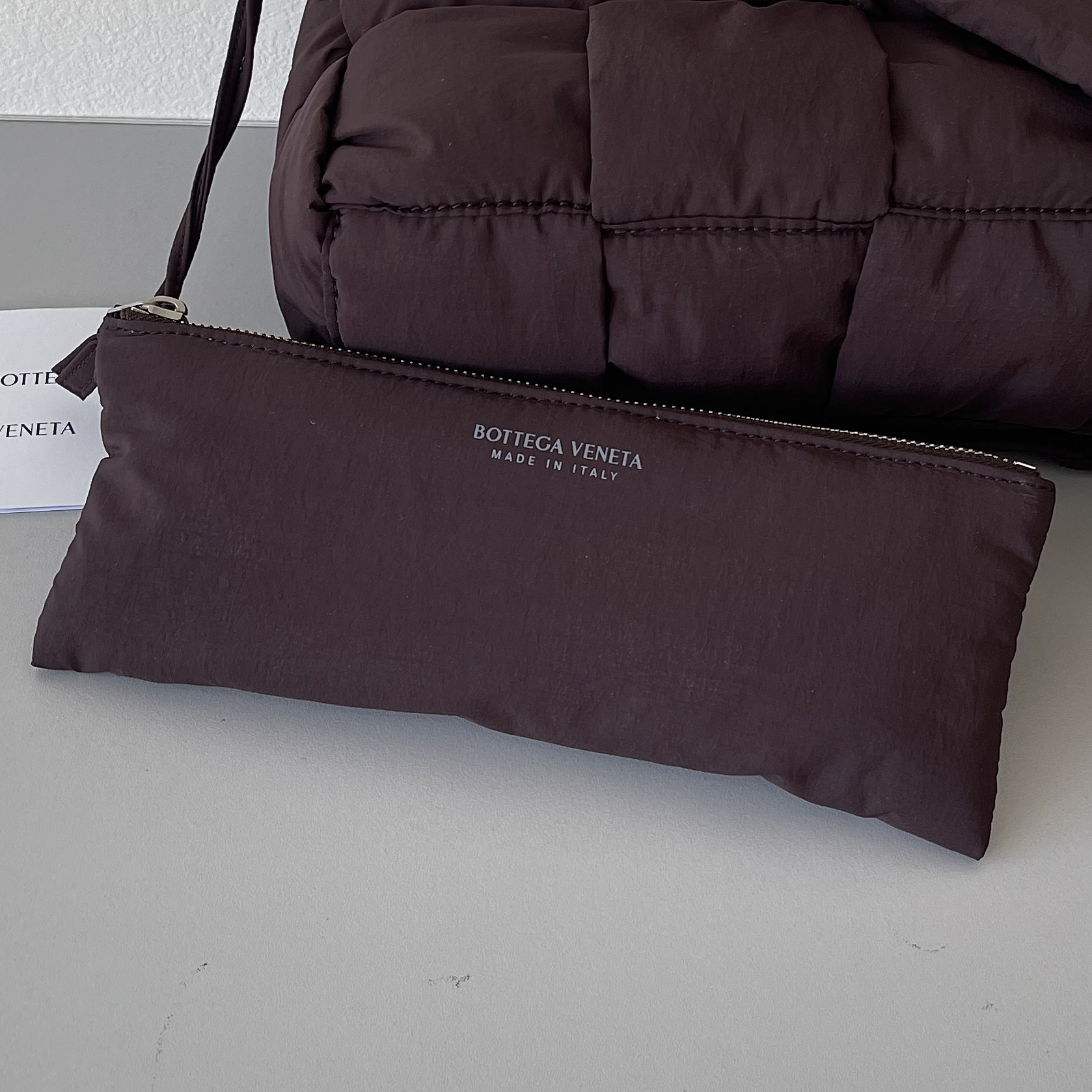 Bottega Veneta Padded Tech Cassette Padded Intreccio Nylon Cross-Body Bag(30-15-7.5cm) - FashionPlug