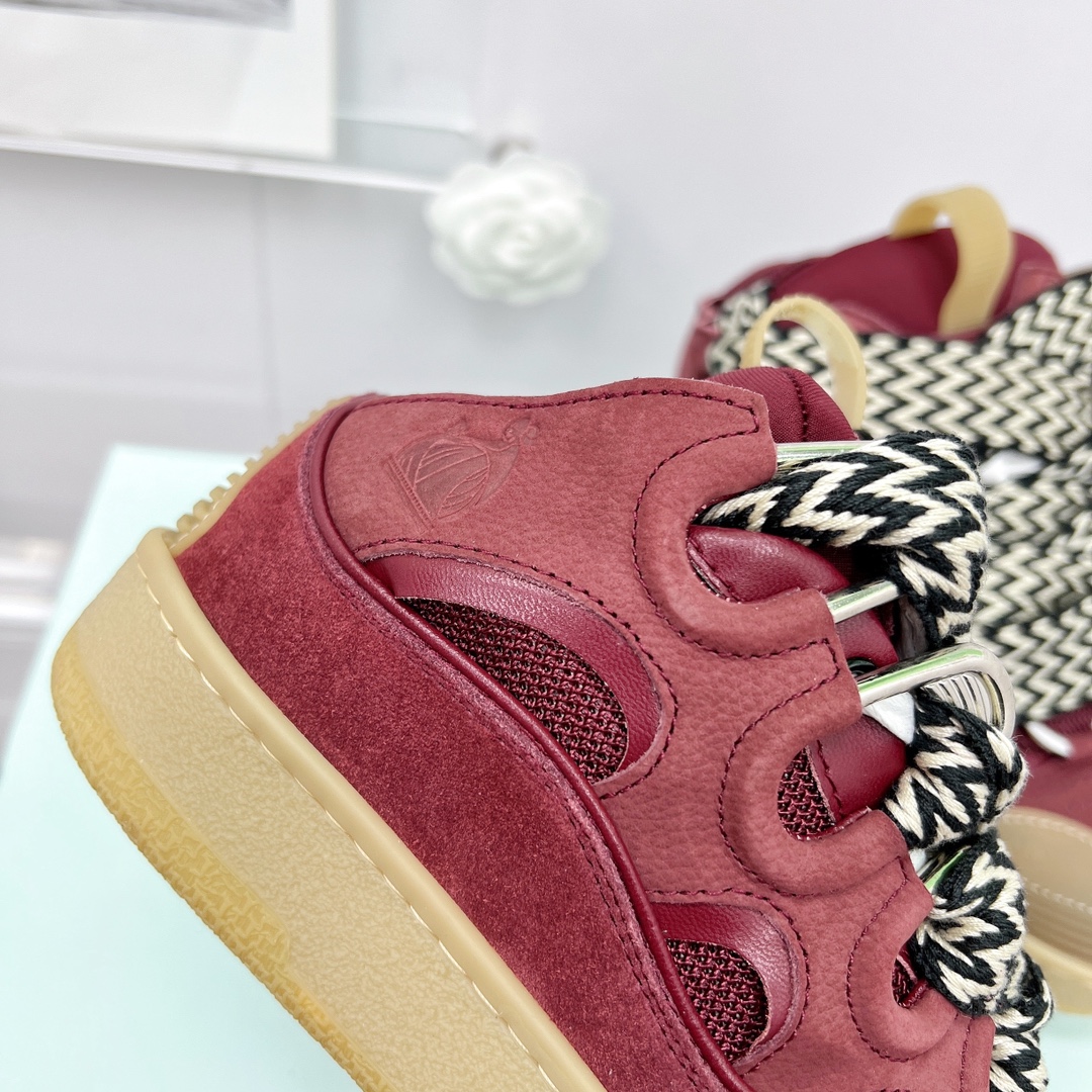 Lanvin Leather Curb Sneaker - FashionPlug