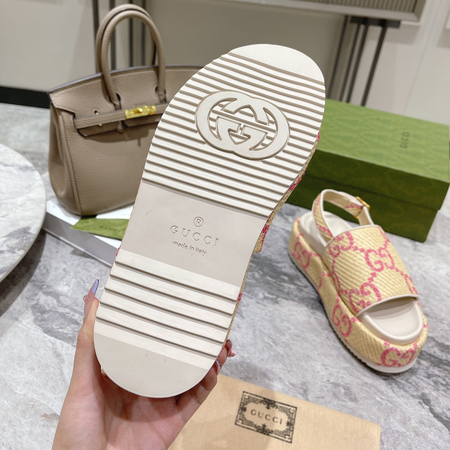Gucci GG Platform Sandal - FashionPlug