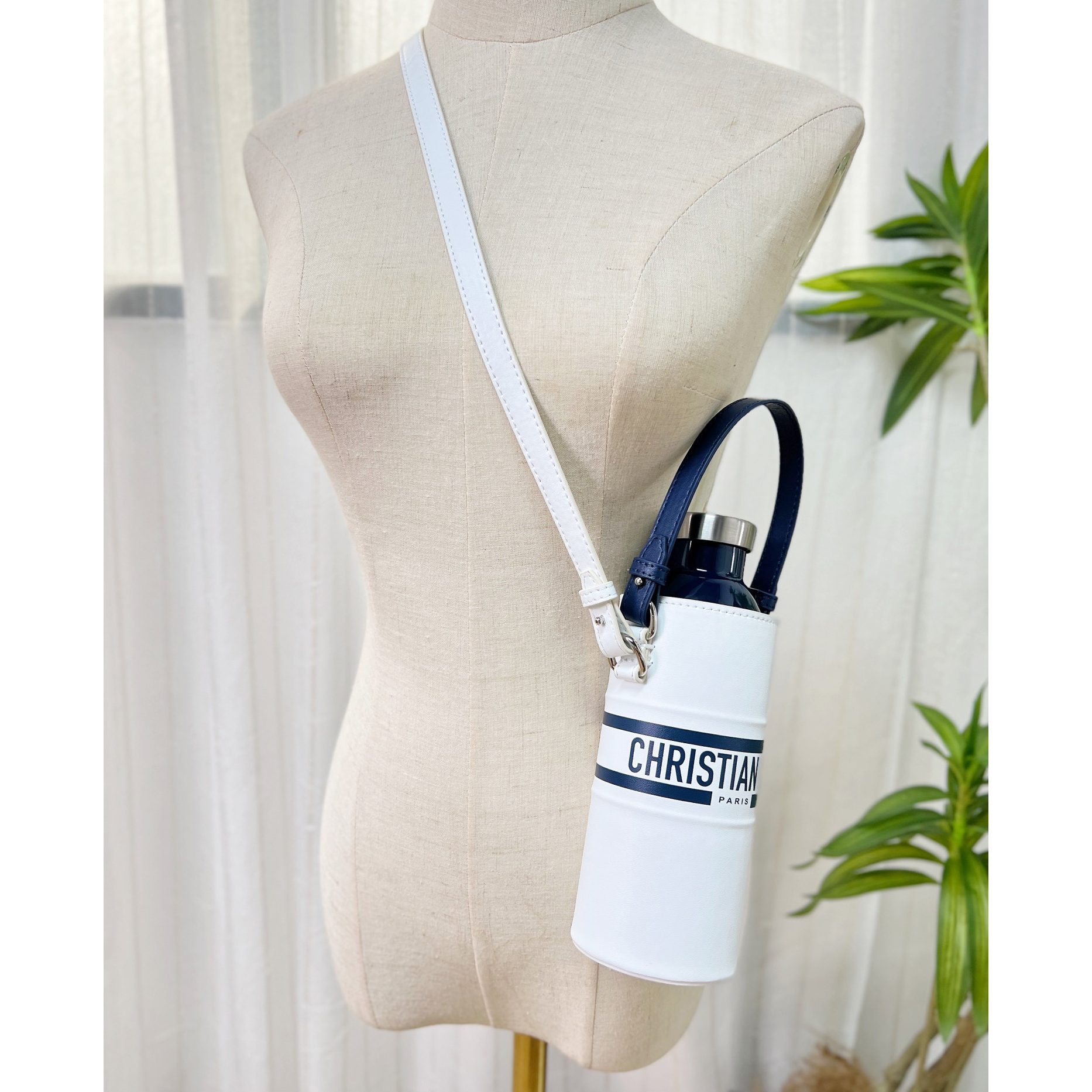 Dior Vibe Bottle Holder White Calfskin - FashionPlug