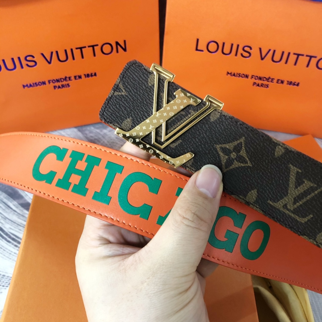 Louis Vuitton LV Pyramide Cities Exclusive 40MM Reversible Belt—Chicago - FashionPlug