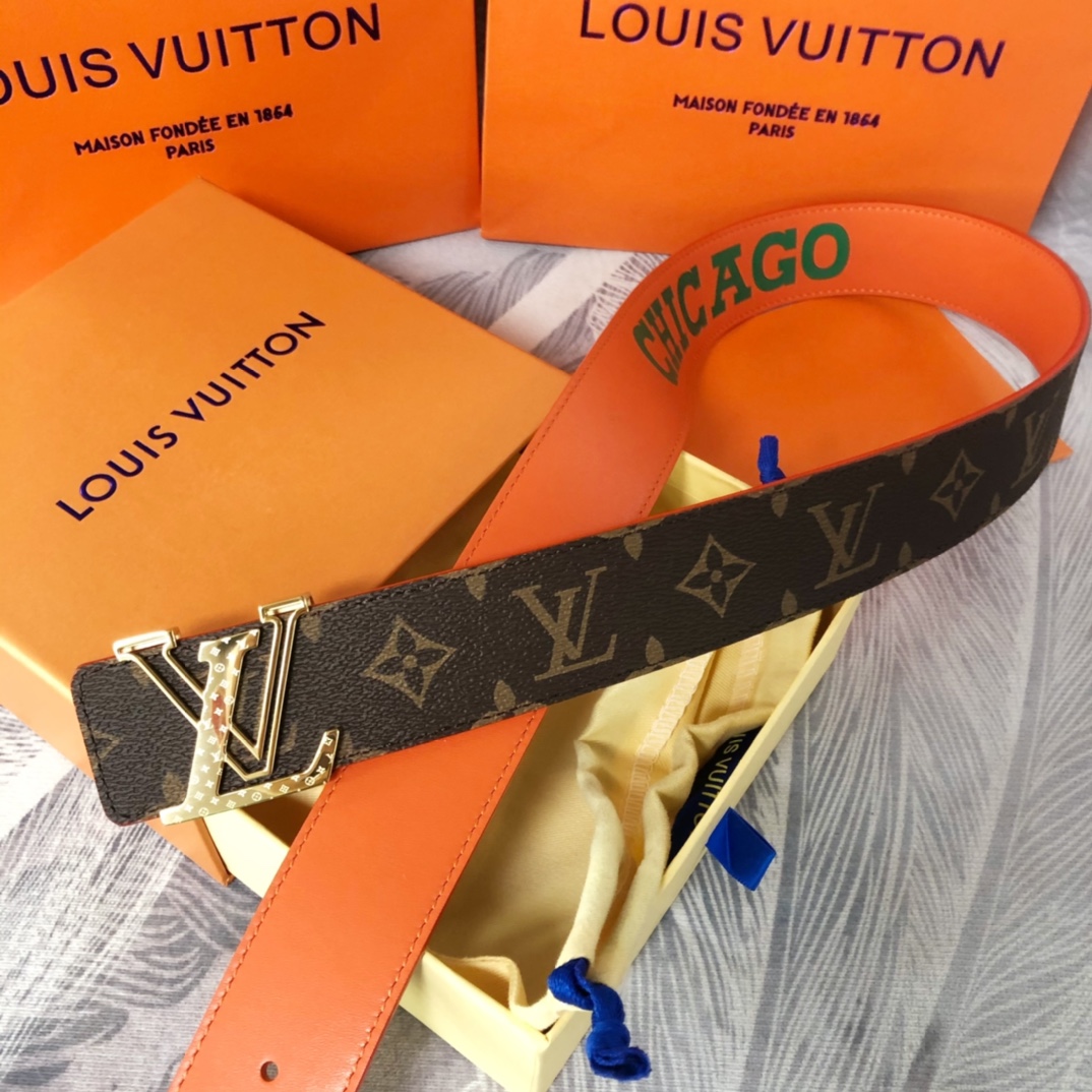 Louis Vuitton LV Pyramide Cities Exclusive 40MM Reversible Belt—Chicago - FashionPlug