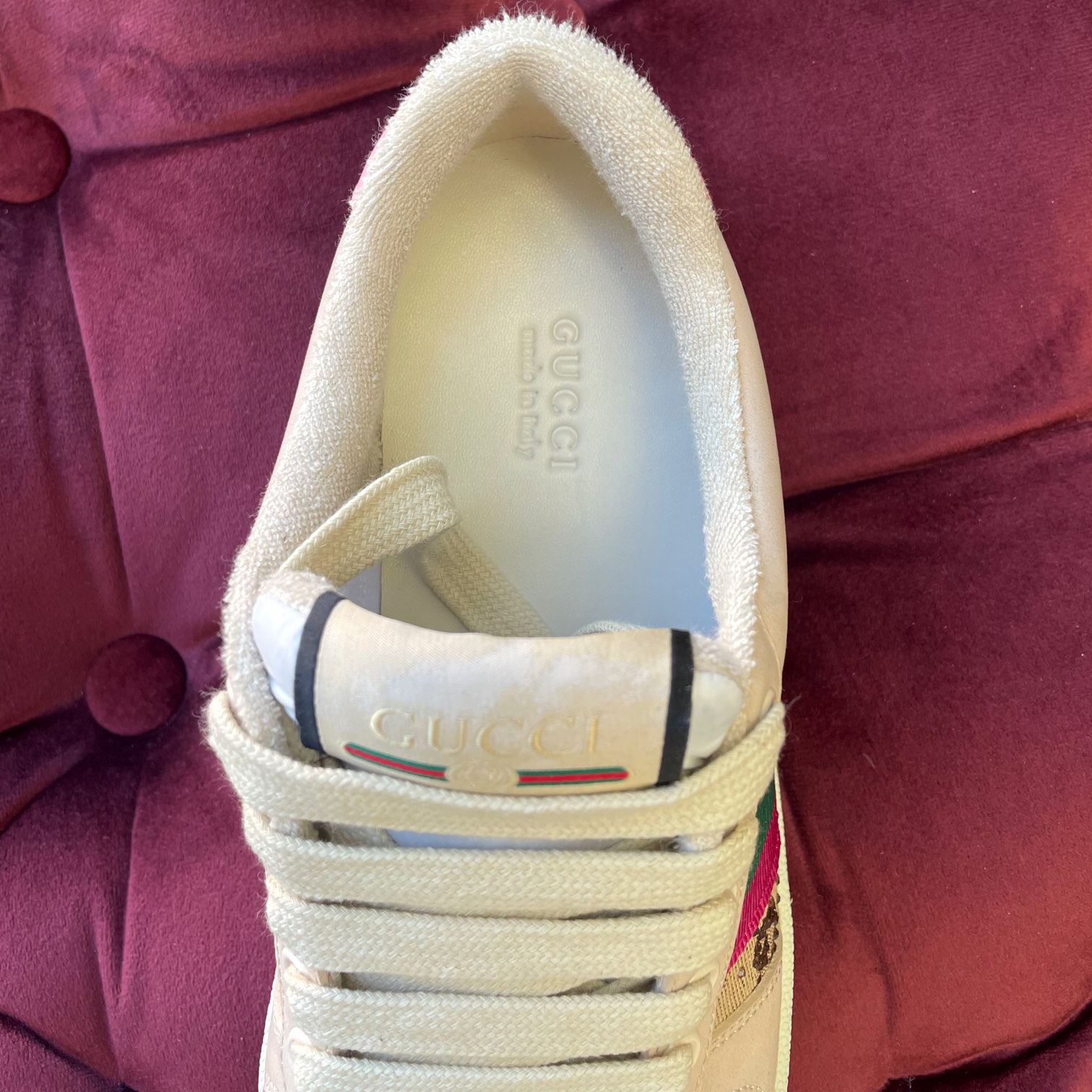 Gucci Women's Screener Sneaker With Crystals - FashionPlug