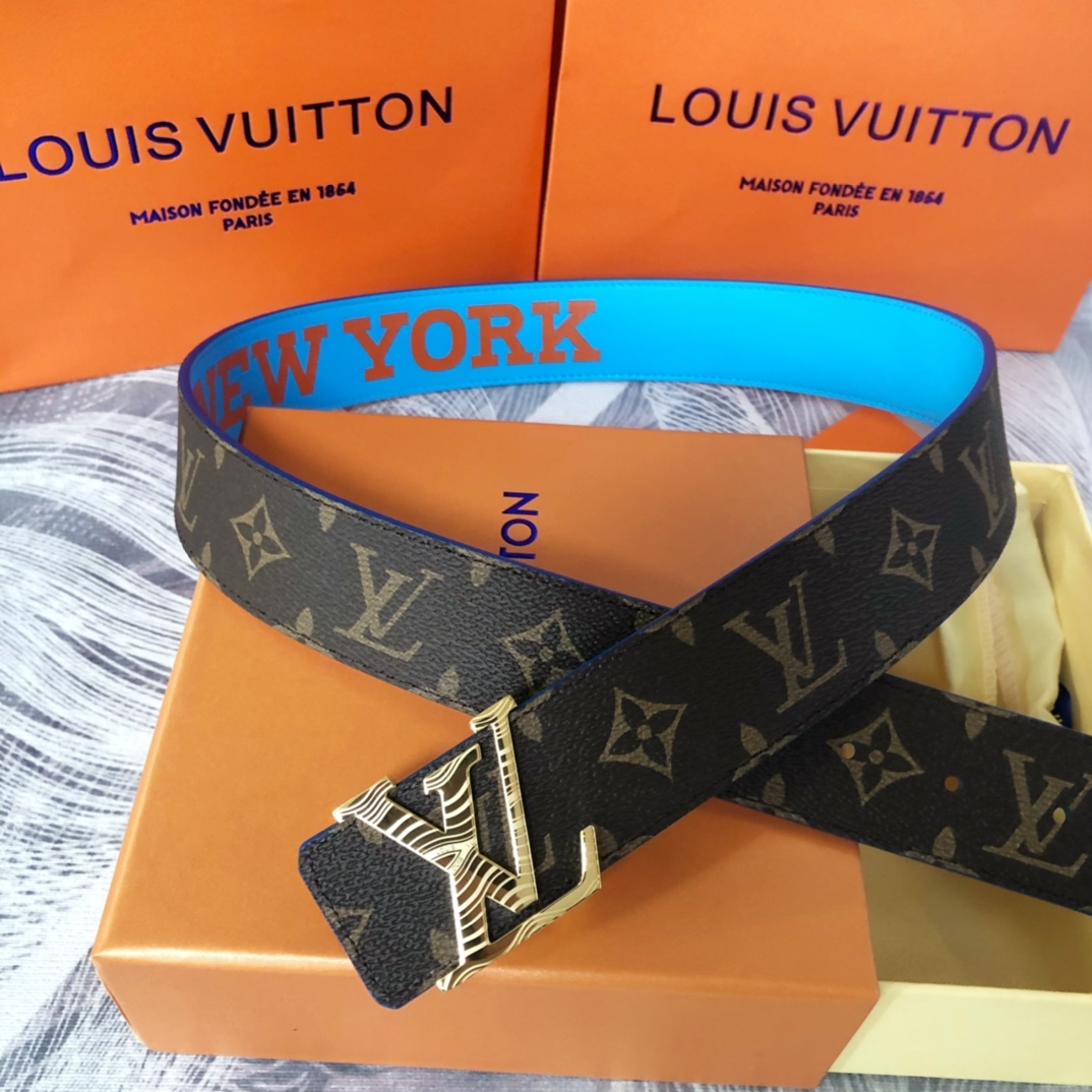 Louis Vuitton LV Pyramide Cities Exclusive 40MM Reversible Belt—New York - FashionPlug