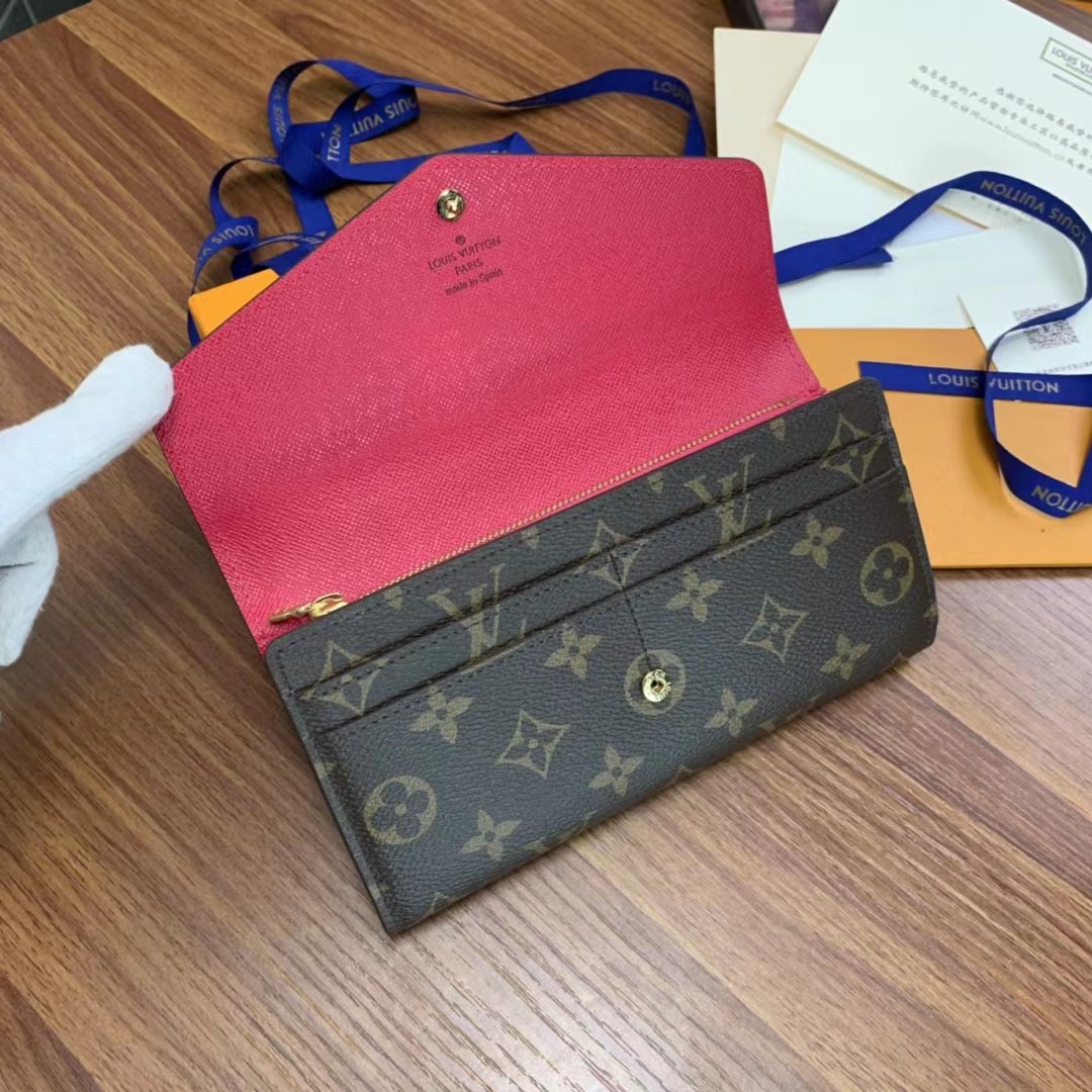 Louis Vuitton Sarah Wallet(19-10.5-2.5cm)     M62234 - FashionPlug