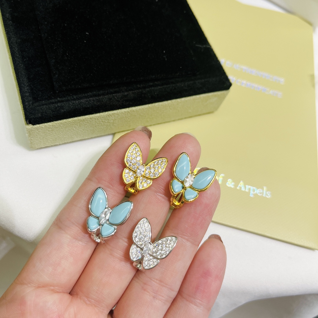 Van Cleef & Arpels Two Butterfly Earrings - FashionPlug