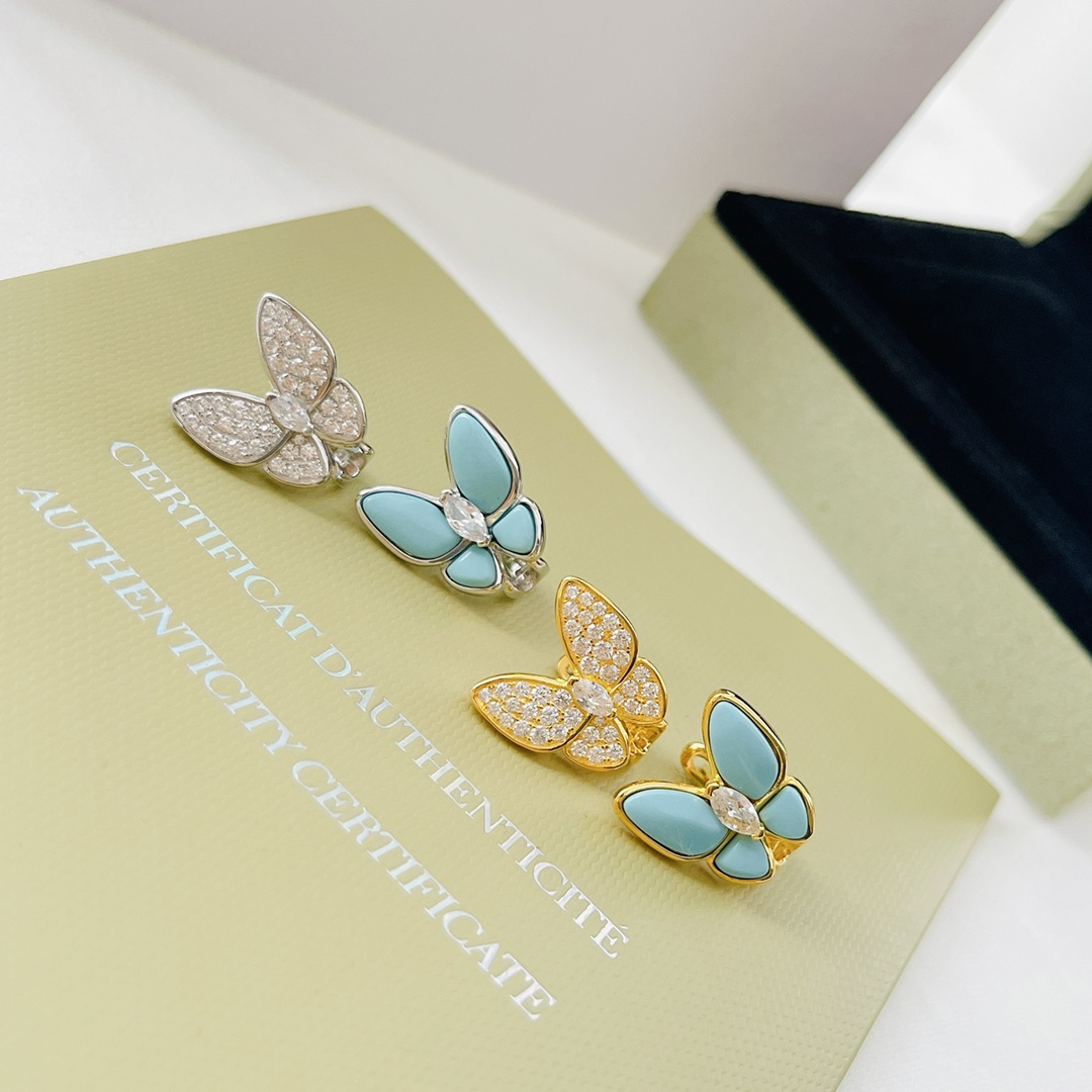 Van Cleef & Arpels Two Butterfly Earrings - FashionPlug