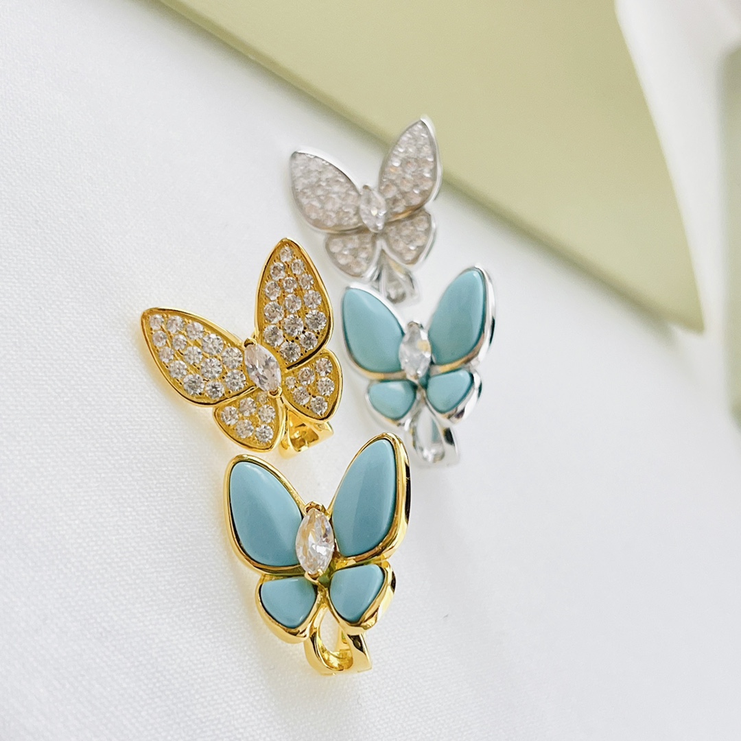 Van Cleef & Arpels Two Butterfly Earrings - FashionPlug