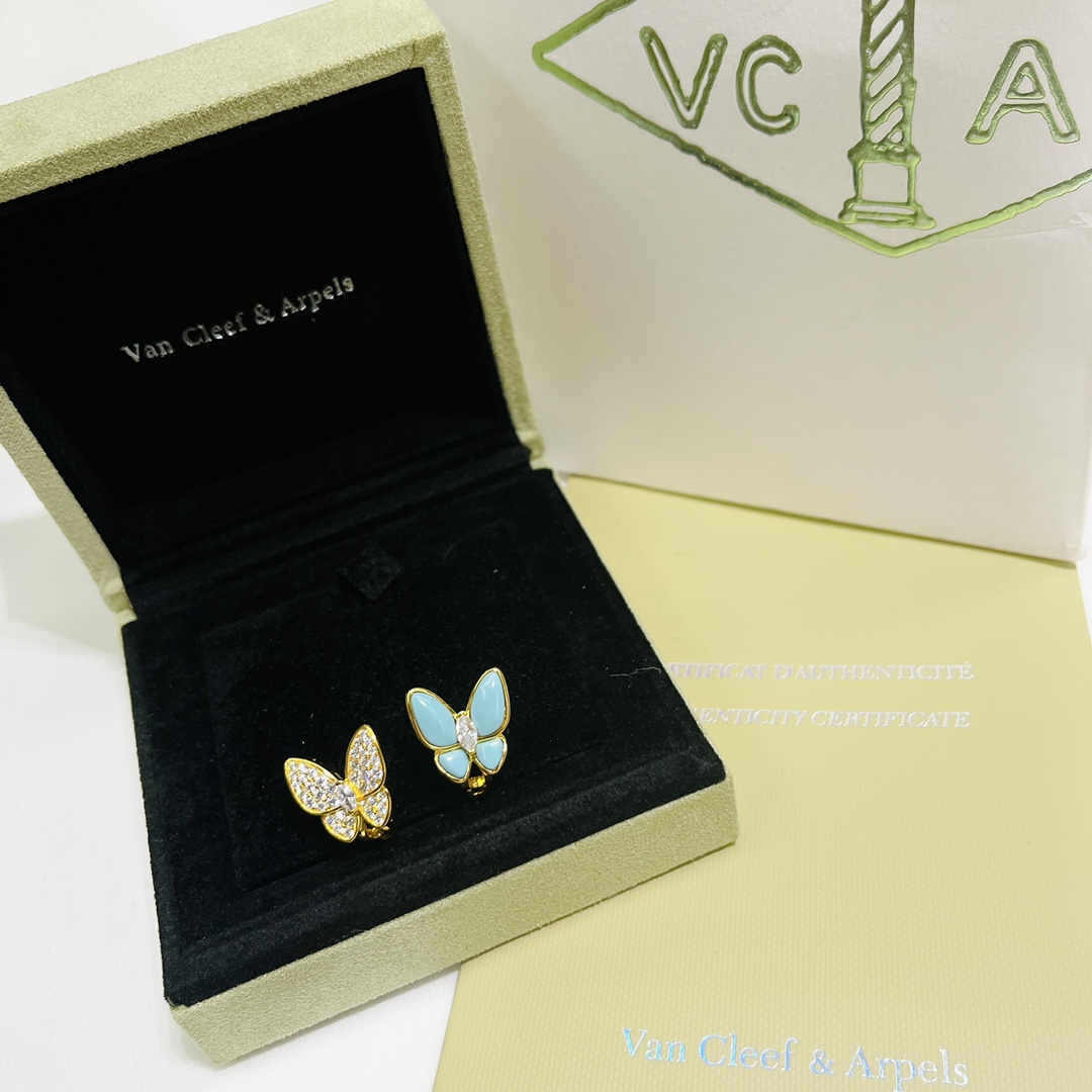 Van Cleef & Arpels Two Butterfly Earrings - FashionPlug