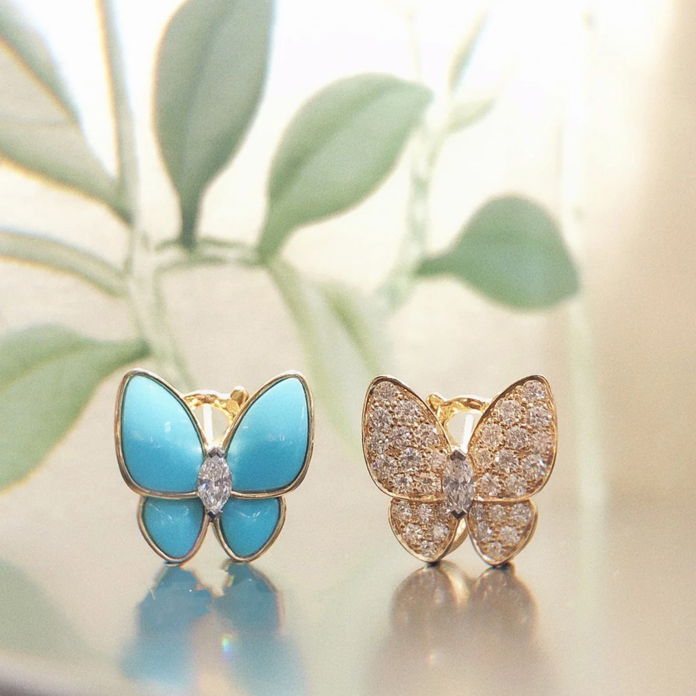 Van Cleef & Arpels Two Butterfly Earrings - FashionPlug