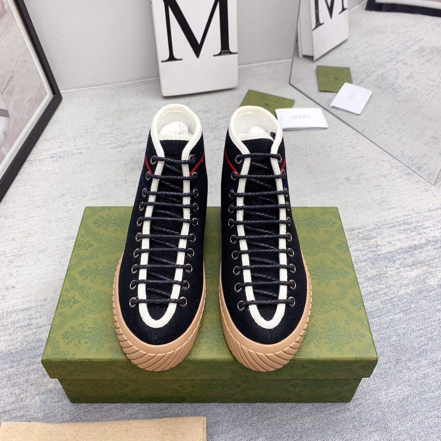 Gucci Interlocking G High-Top Sneaker - FashionPlug