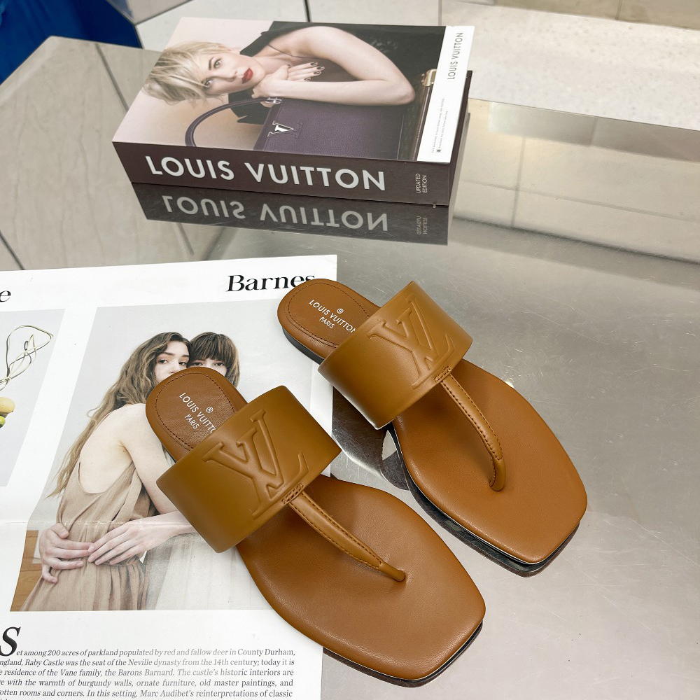 Louis Vuitton Drapy Flat Thong     - FashionPlug