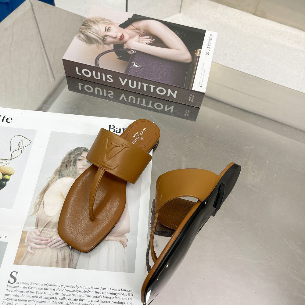 Louis Vuitton Drapy Flat Thong     - FashionPlug