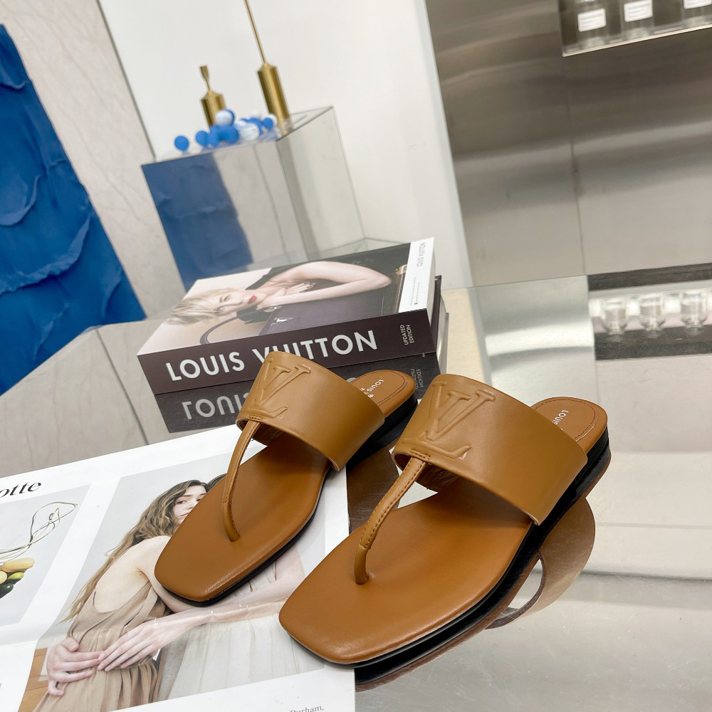Louis Vuitton Drapy Flat Thong     - FashionPlug