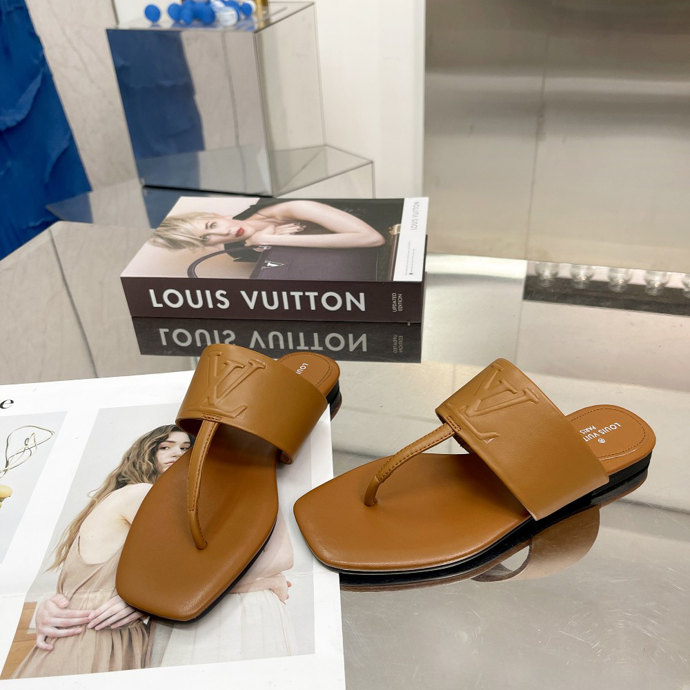 Louis Vuitton Drapy Flat Thong     - FashionPlug