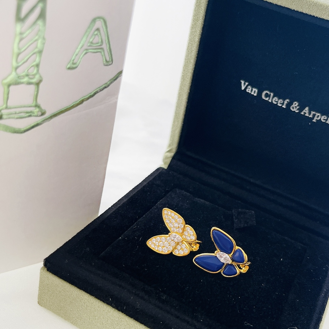 Van Cleef & Arpels Two Butterfly Earrings - FashionPlug