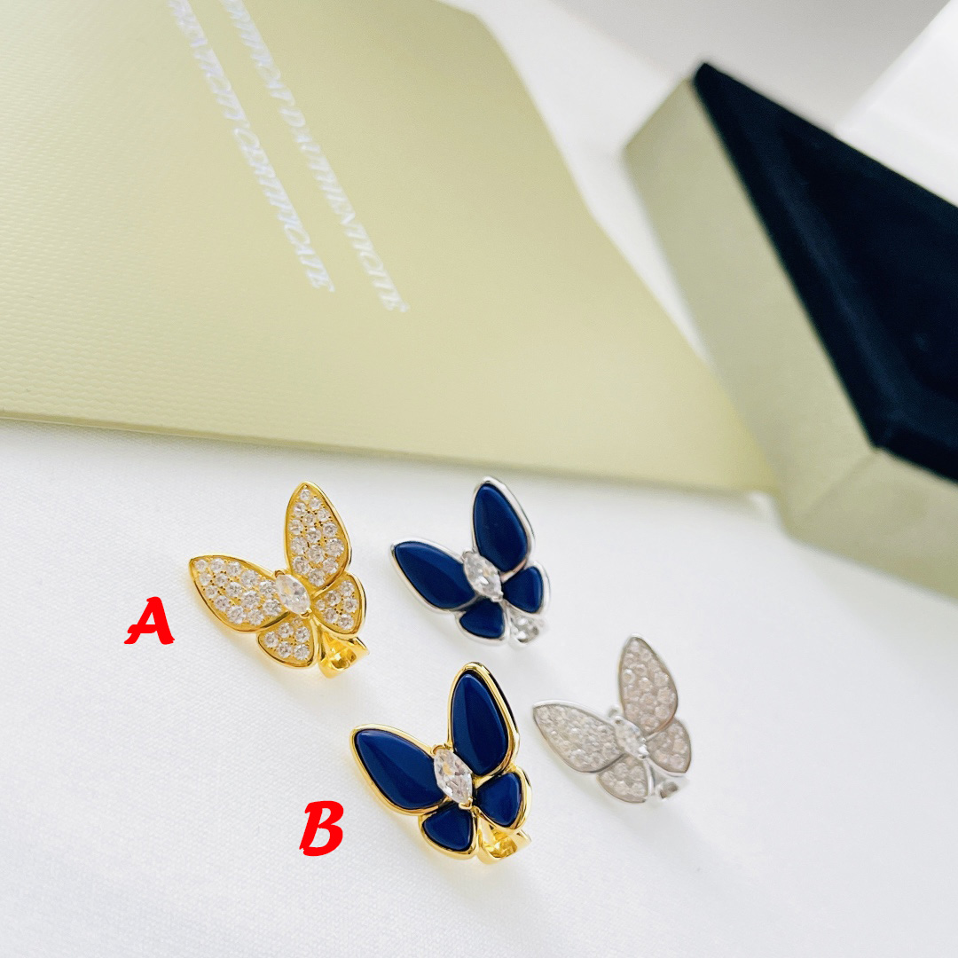 Van Cleef & Arpels Two Butterfly Earrings - FashionPlug