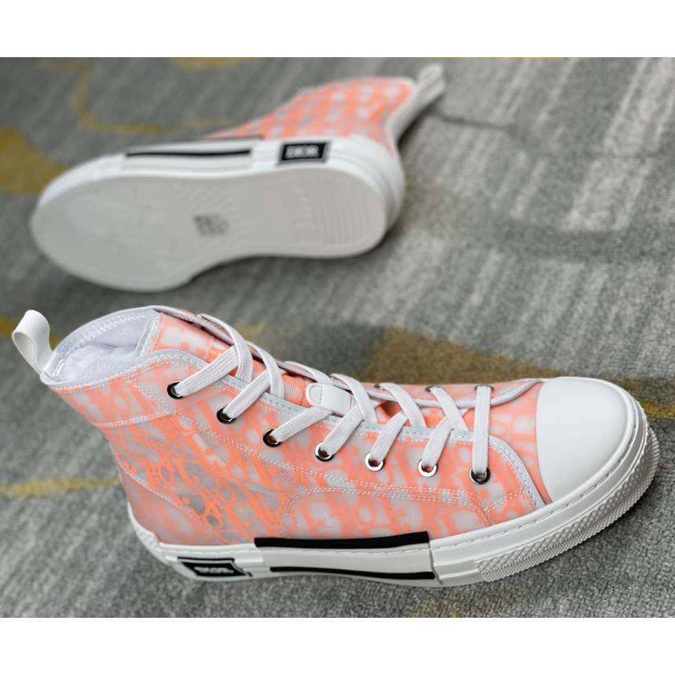 Dior B23 High'Dior Oblique-Orange' Sneakers - FashionPlug