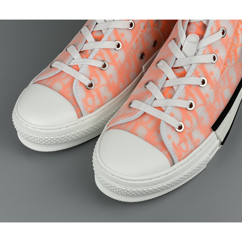 Dior B23 High'Dior Oblique-Orange' Sneakers - FashionPlug