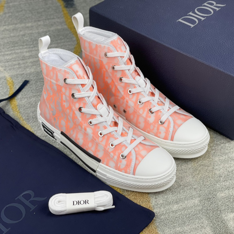 Dior B23 High'Dior Oblique-Orange' Sneakers - FashionPlug