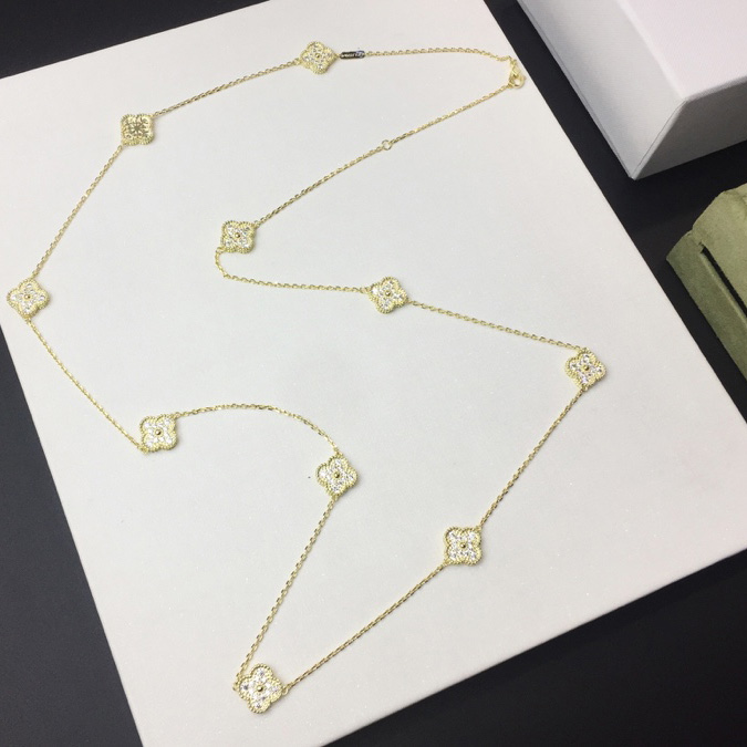 Van Cleef & Arpels Vintage Alhambra Necklace 10 Motifs - FashionPlug