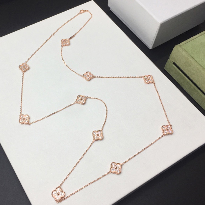 Van Cleef & Arpels Vintage Alhambra Necklace 10 Motifs - FashionPlug