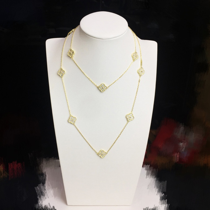 Van Cleef & Arpels Vintage Alhambra Necklace 10 Motifs - FashionPlug