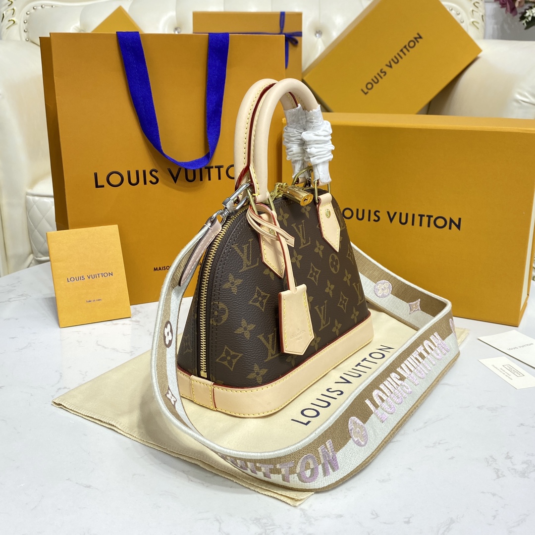 Louis Vuitton Alma BB Monogram Canvas Handbag (23.5-17.5-11.5cm)     M53152 - FashionPlug