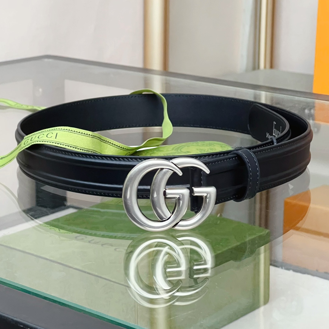 Gucci Belt With GG Buckle - FashionPlug