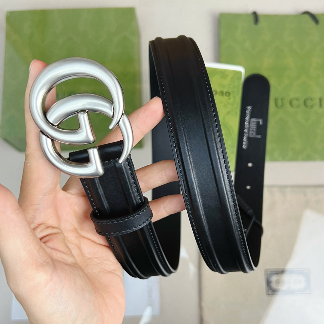 Gucci Belt With GG Buckle - FashionPlug